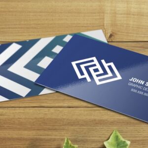 Business card with UV high gloss finish